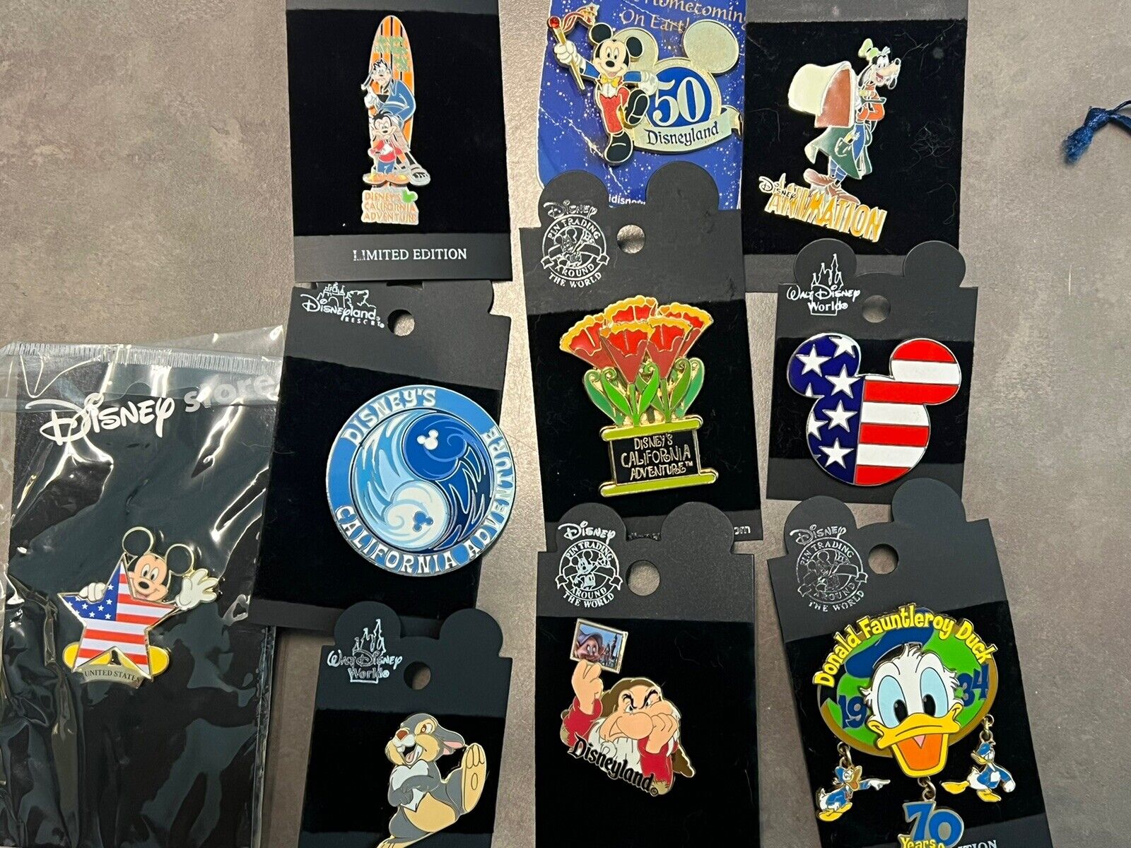 Disney Pin Lot of 10 Authentic vintage Pins