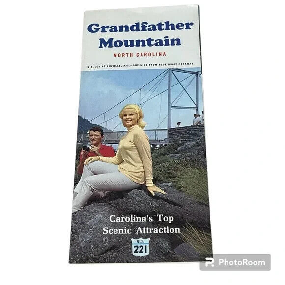 Vintage Grandfather Mountain Tour Travel Brochure 1960s