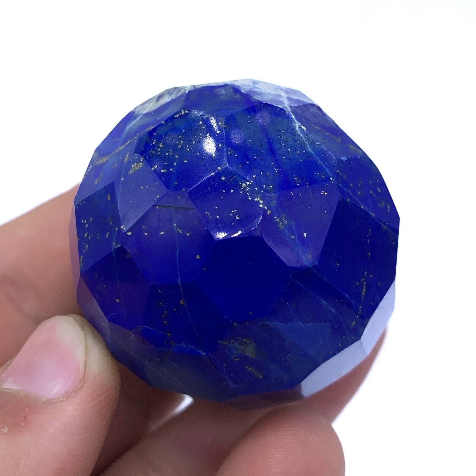 Top Quality Blue Color Lapis Lazuli Faceted Ball,Lapis Ball,Faceted Sphere