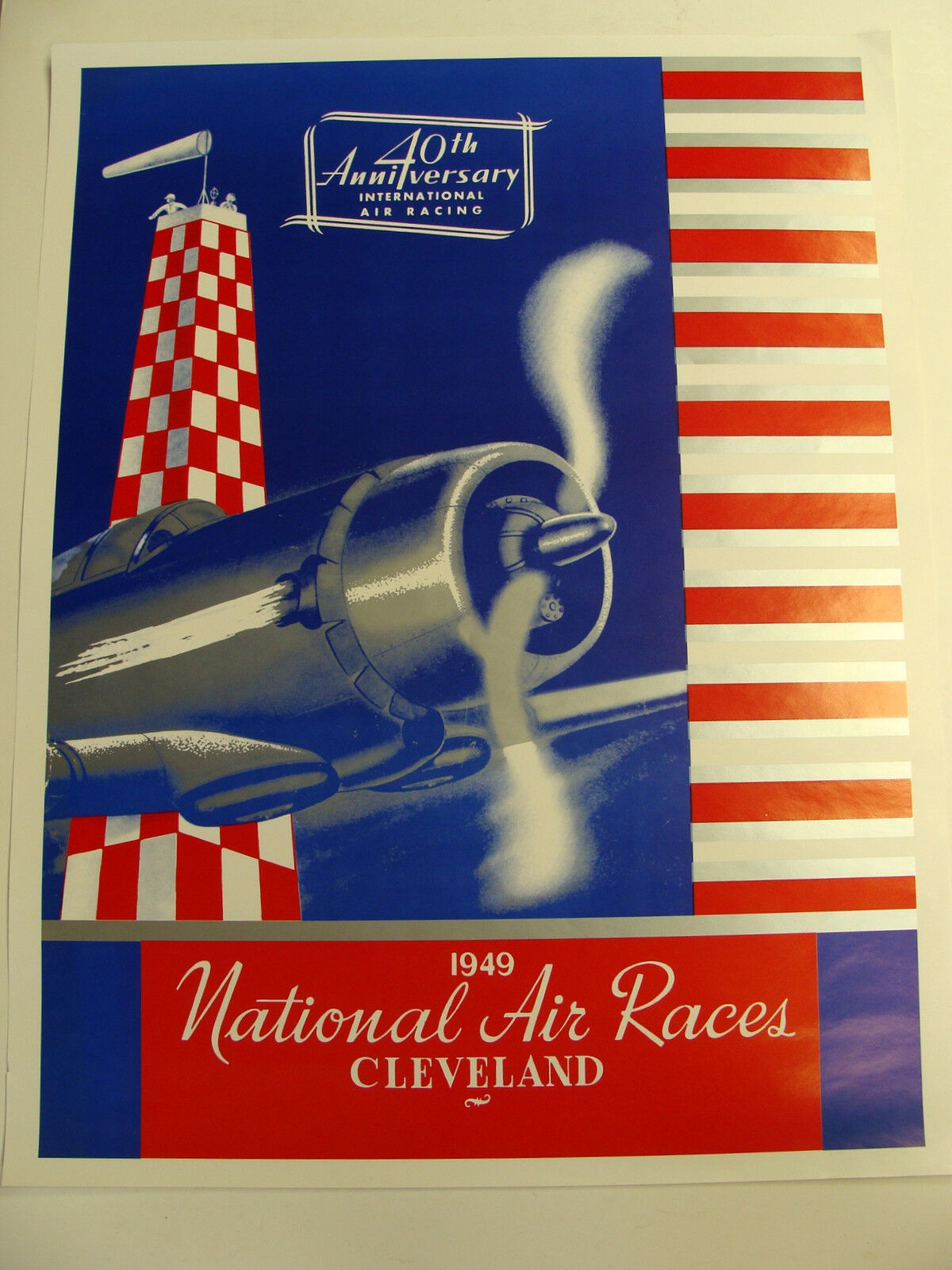 1949 NATIONAL AIR RACES POSTER CLEVELAND OHIO