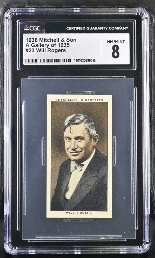 1936 Mitchell & Son Gallery of 1935 WILL ROGERS #23 CGC 8 NM-MT