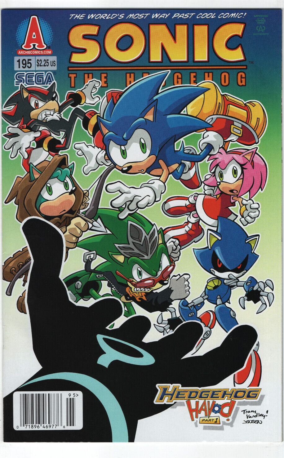 Sonic the Hedgehog #195 Newsstand UPC Variant Archie Comics Sega 2003
