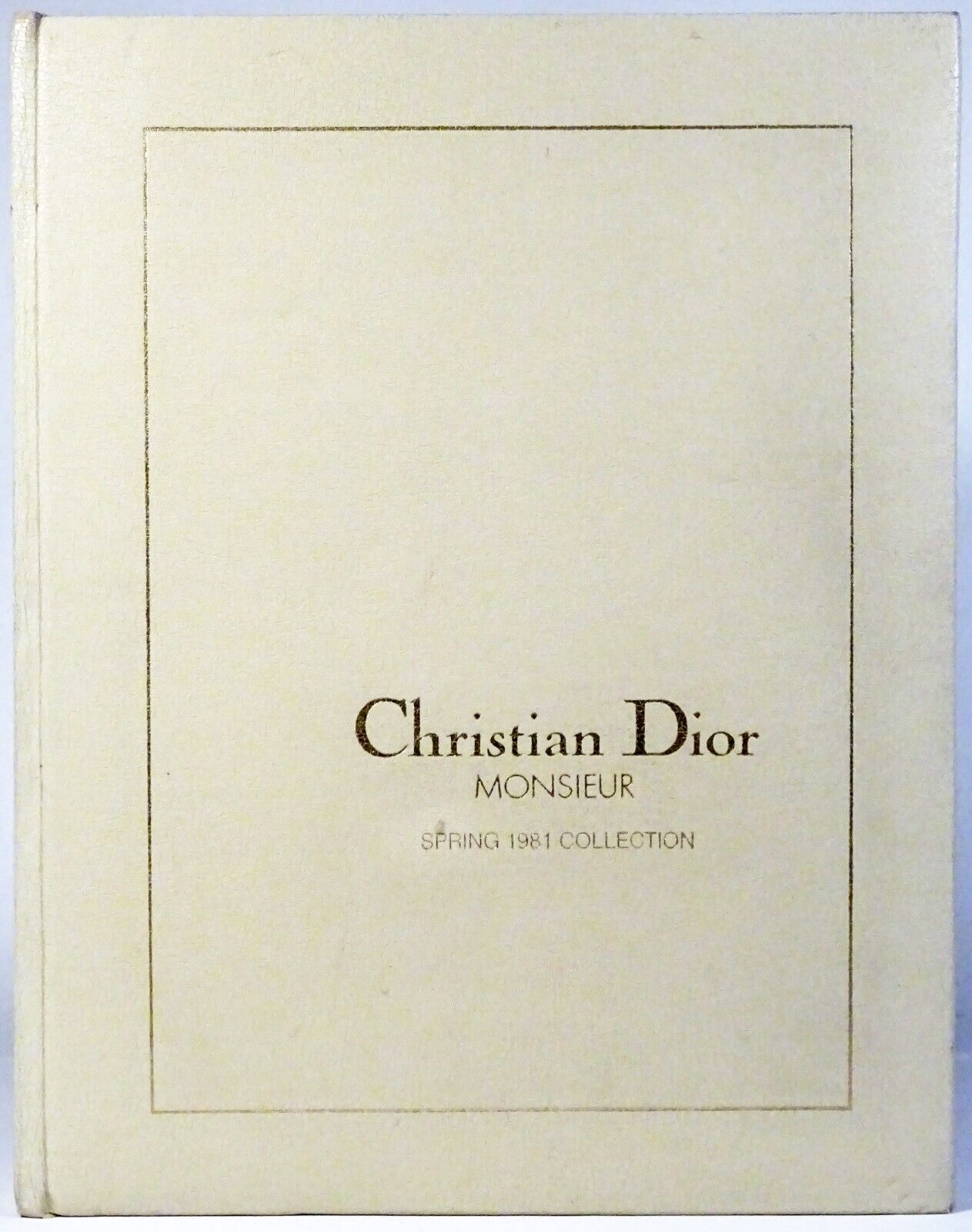 RARE Vintage \'81 CHRISTIAN DIOR MONSIEUR Dealer-PROMOTIONAL Leather Book-Catalog