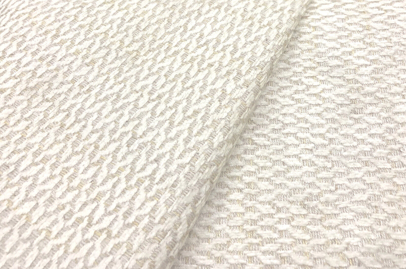 Scalamandre Small Scale Uphol Fabric Cortona Chenille Alabaster 4.5 yd 27104-001