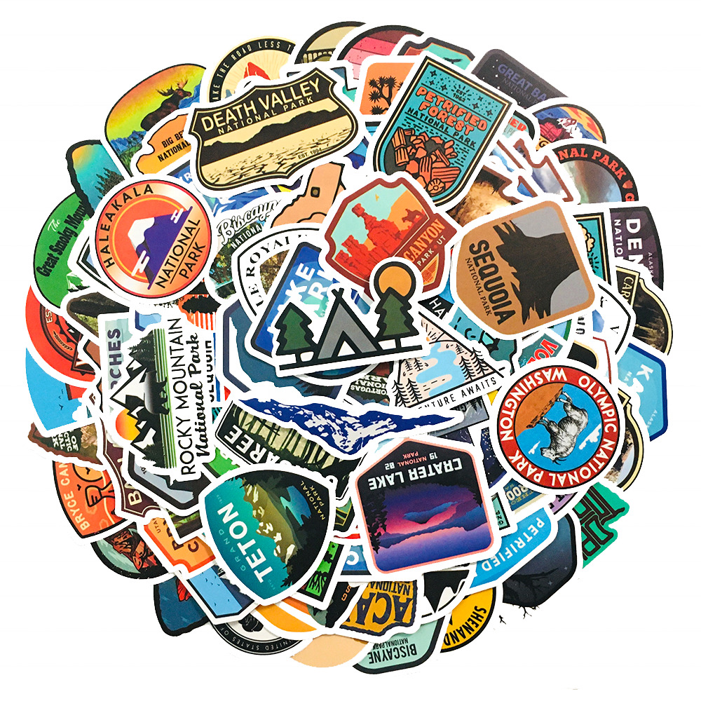 100 Assorted National Park Stickers, no duplicates  