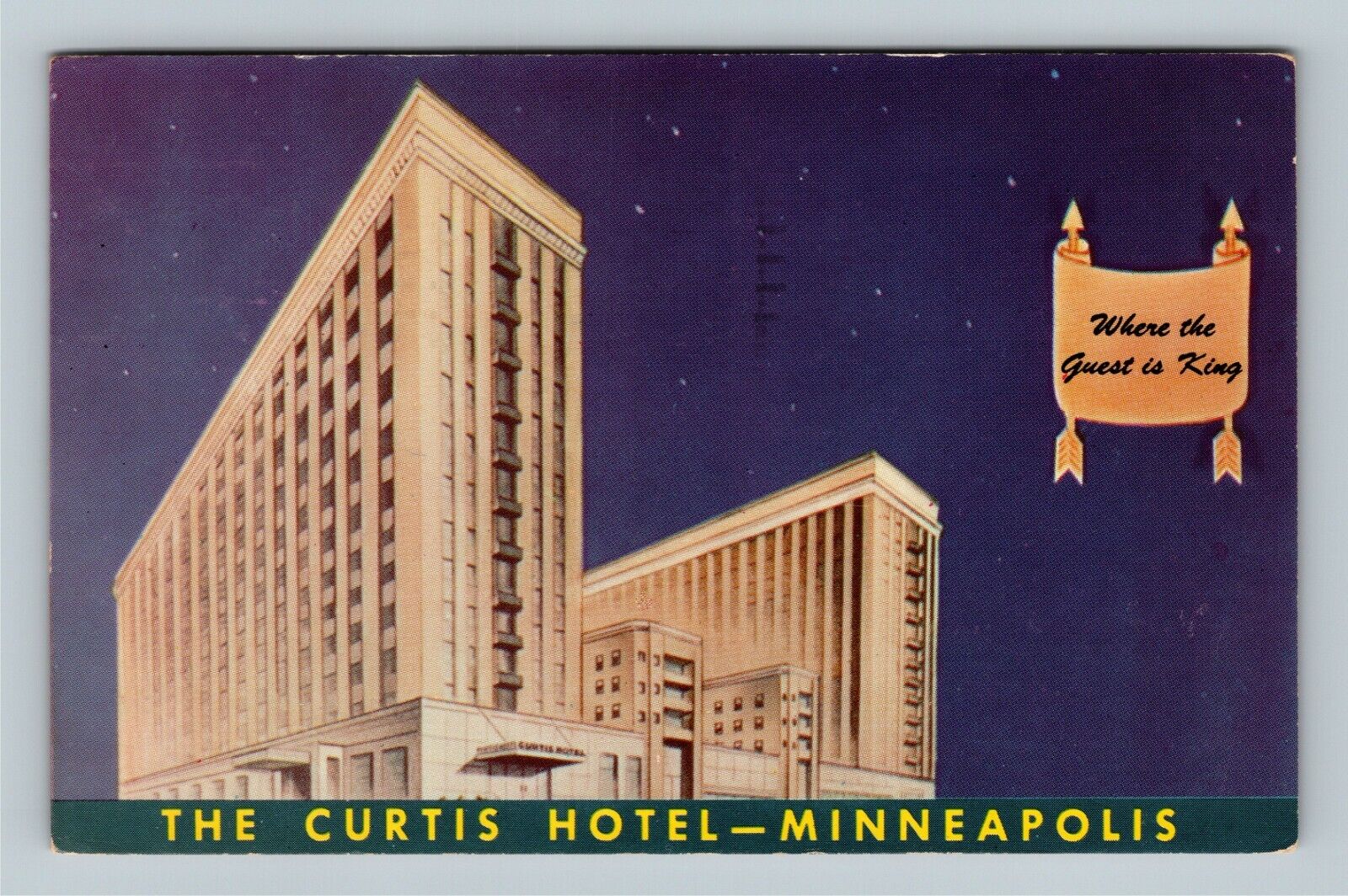 Minneapolis MN, The Curtis Hotel, Minnesota c1959 Vintage Postcard