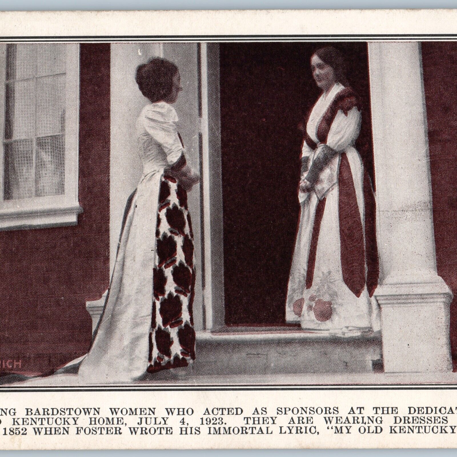 1923 Old Kentucky Home Bardstown Women Foster 1852 Dress Louisville Std A190