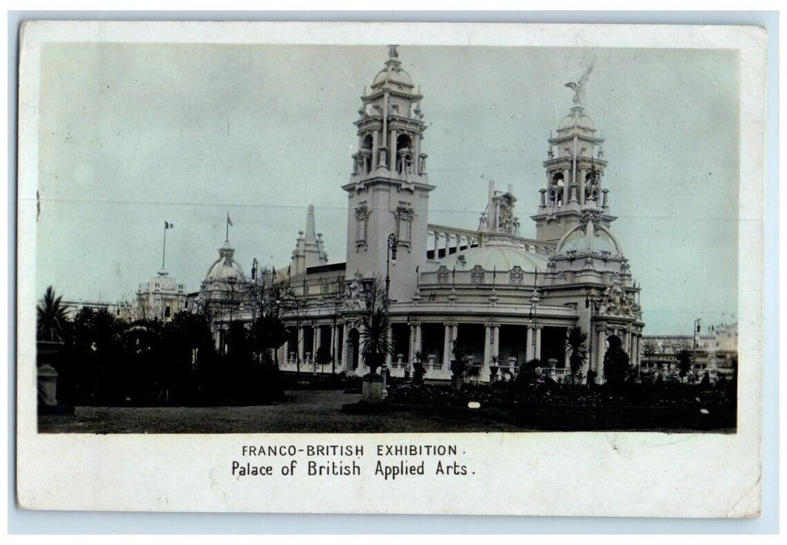 1908 Palace British Applied Art Franco-British Exposition RPPC Photo Postcard