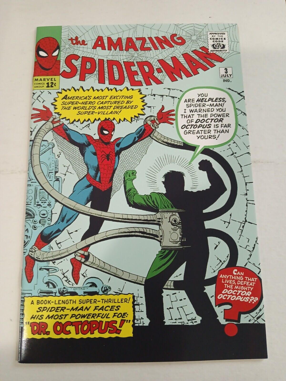 Amazing Spiderman #3 1st App Of Dr Octopus. NM Reprint