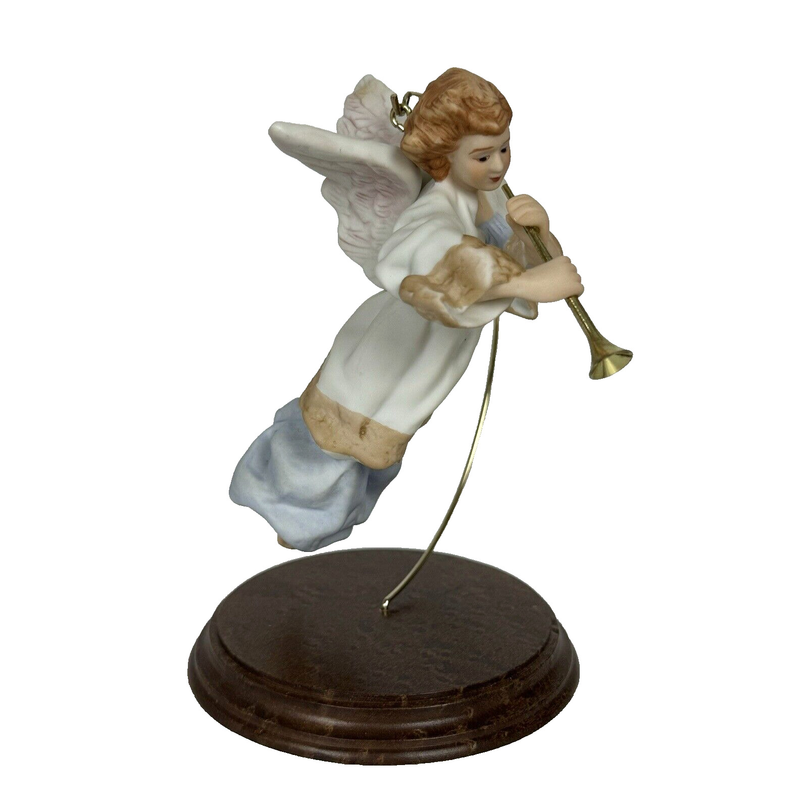 Hallmark 1985 Limited Edition Heavenly Trumpeter Angel Porcelain Ornament Stand
