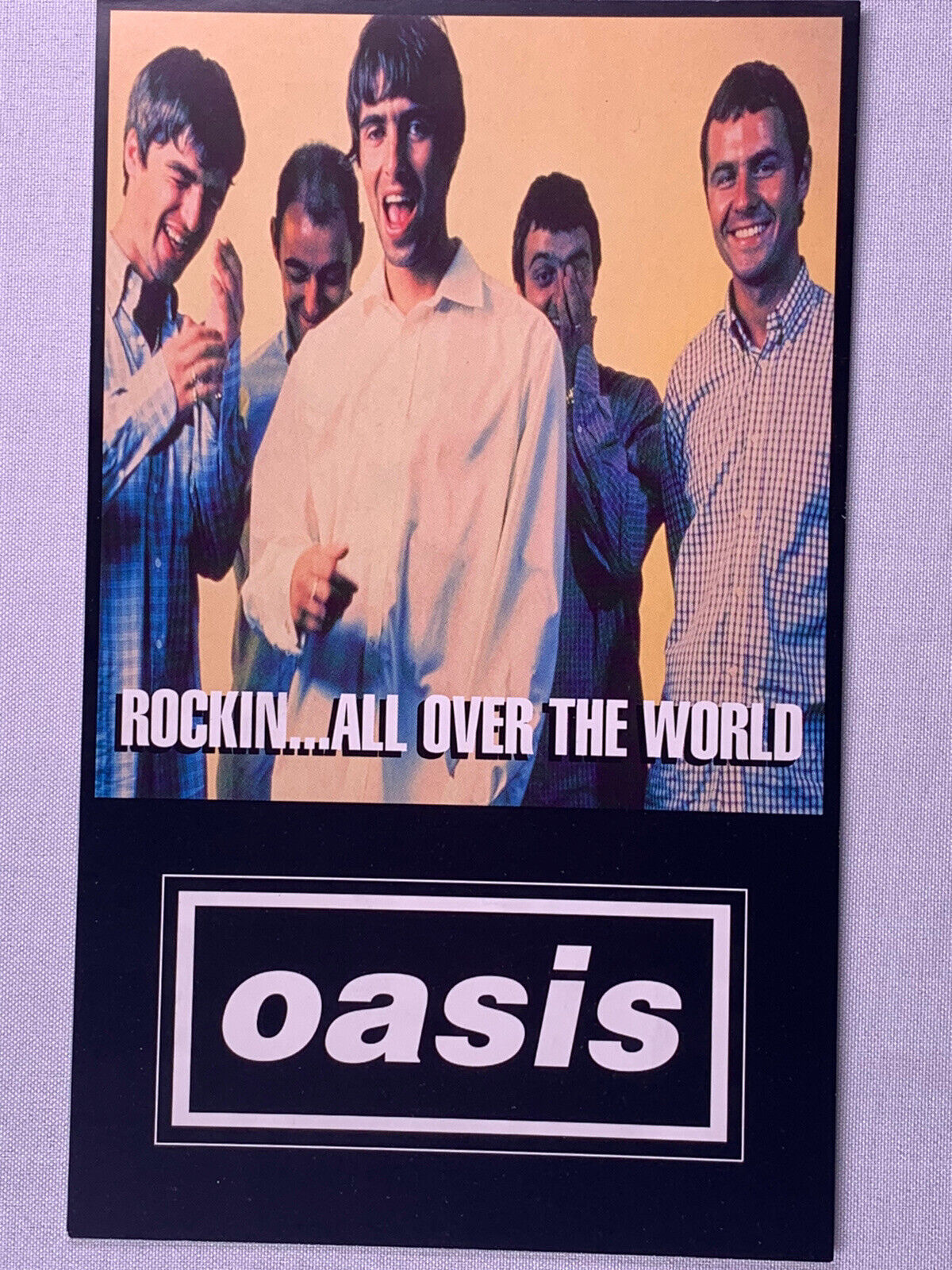 Oasis Flyer Noel Gallagher Original Rocking All Over The World Promotional 1996