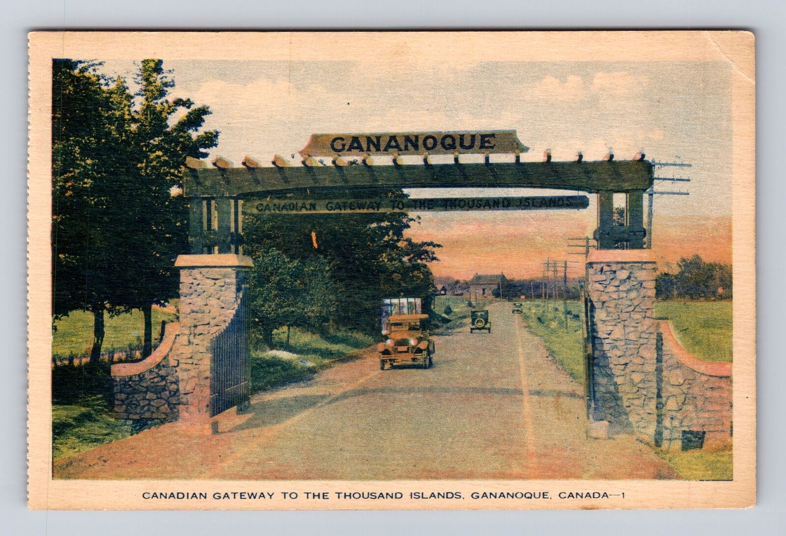 Gananoque Ontario Canadian Gateway To The Thousand Islands, Vintage Postcard