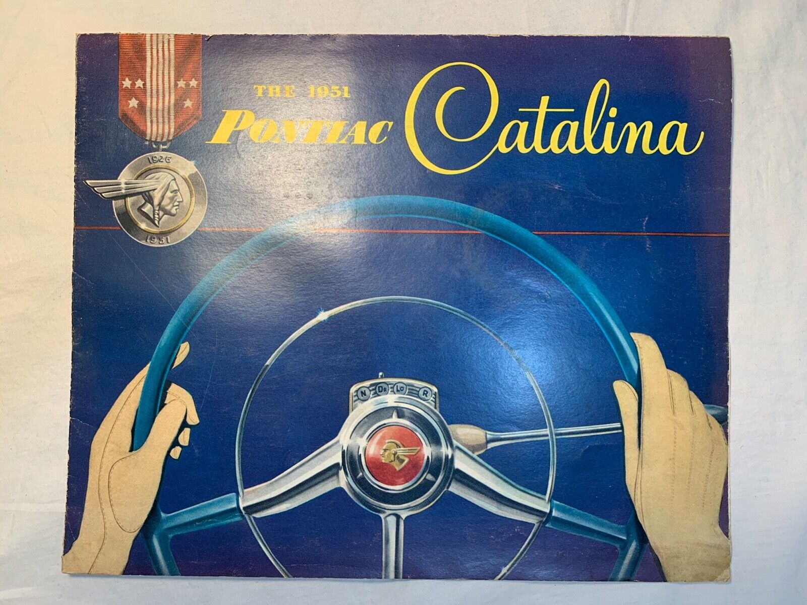 1951 Pontiac Catalina Full Color Brochure fold out poster size 