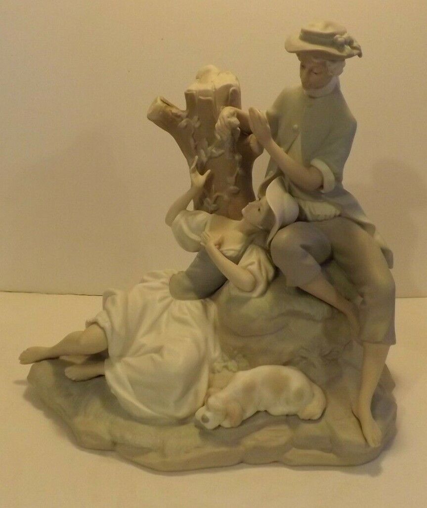Retired Lladro Porcelain Figurine Romantic Group #4662 Matte Grupo Pastoral Mint