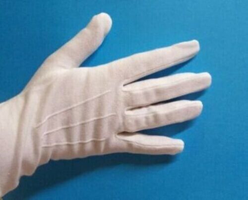 Gloves Bianchi IN Cotton Ladies Split Wedding Waiter Size XL White Glove