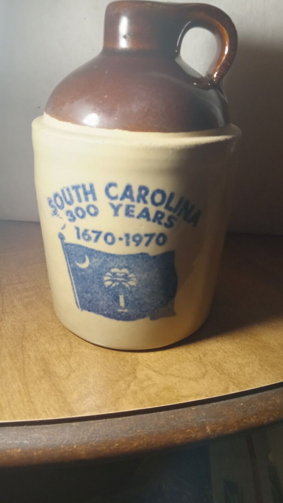 Vintage South Carolina 300 Years Jug  1670-1970 6” Tall