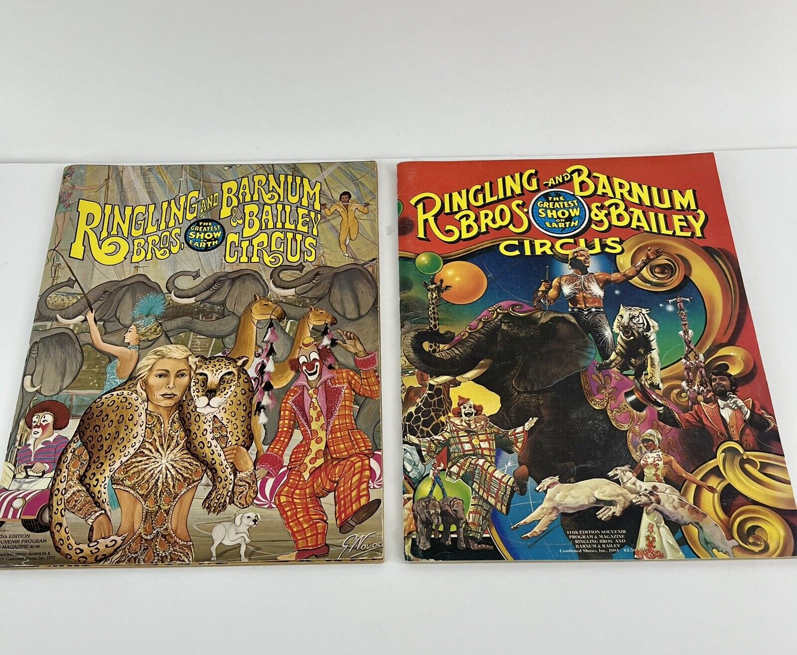 1977 & 1981 Ringling Bros and Barnum & Bailey Circus Edition Souvenir Program