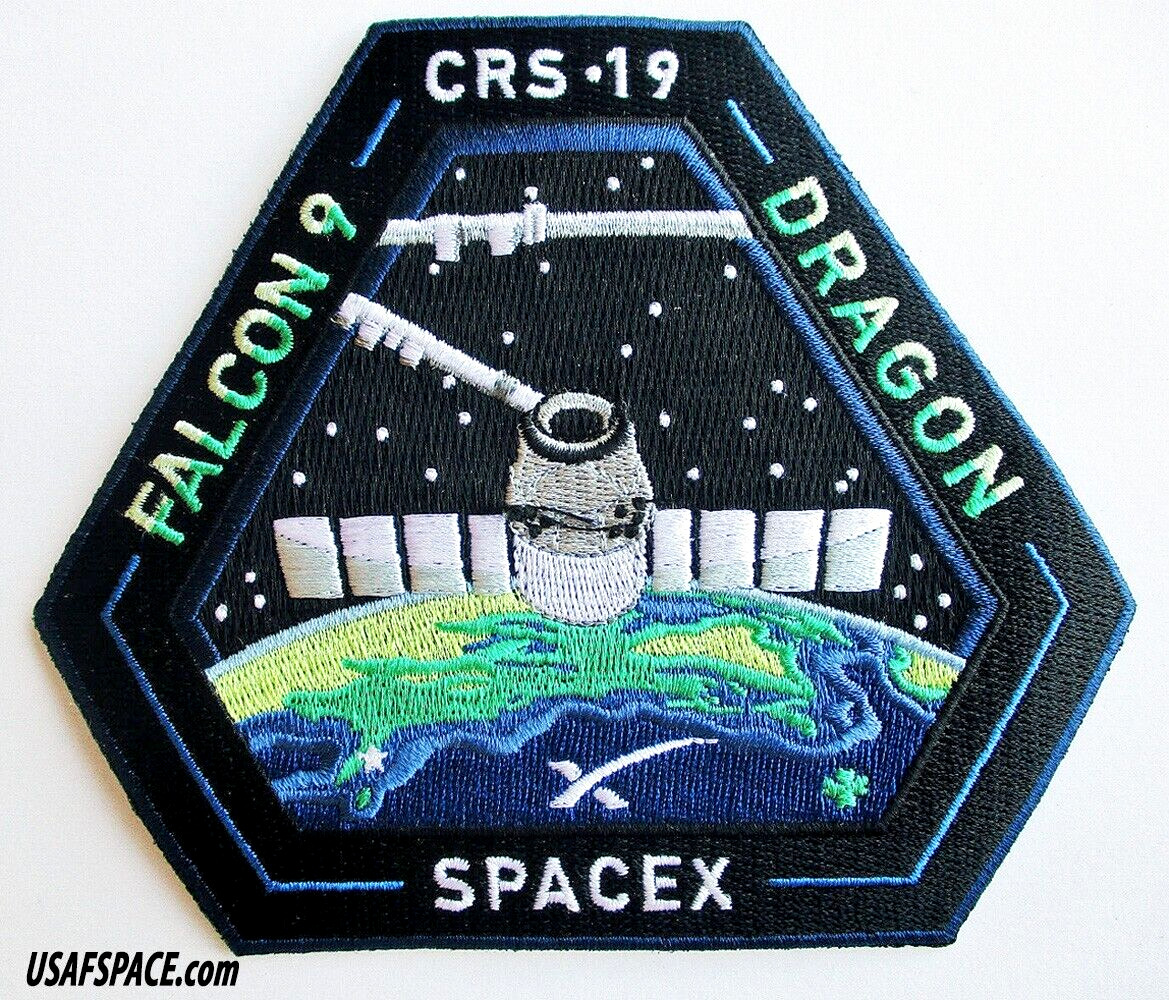 Authentic CRS-19 SPACEX FALCON-9 DRAGON ISS NASA RESUPPLY Mission Employee PATCH