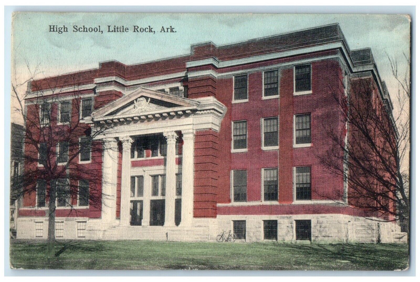 1907 Exterior View High School Building Little Rock Arkansas AR Vintage Postcard
