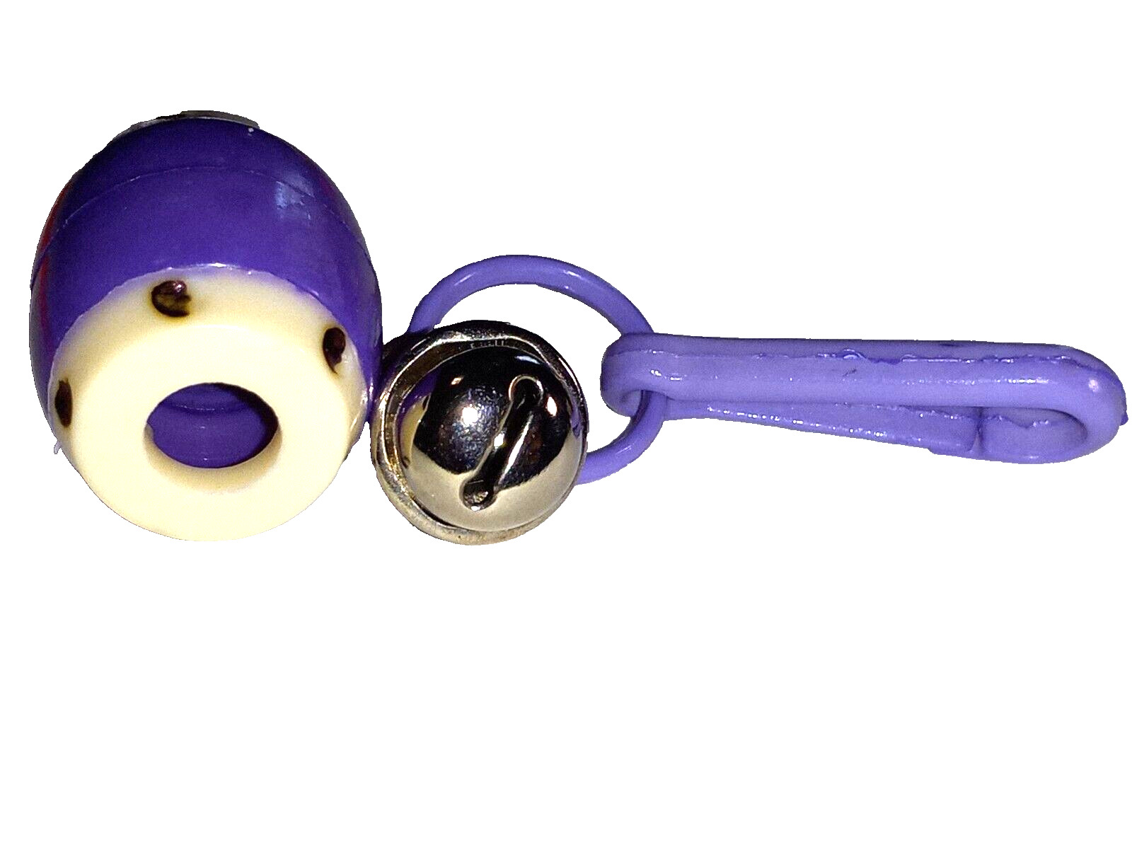 Vintage 1980s Plastic Charm Purple Taiko Drum 80s Charms Necklace Clip On Retro