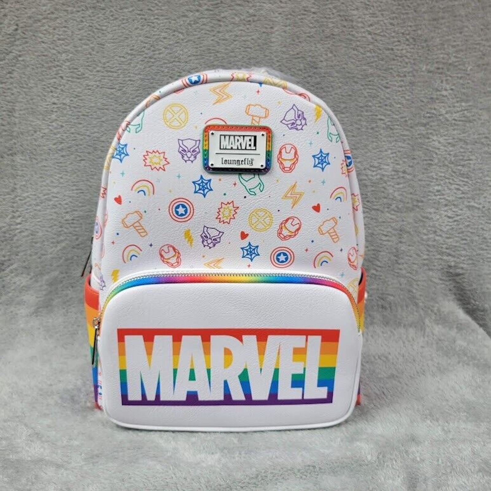 Disney Parks Marvel Pride Collection Loungefly Mini Backpack New With Tag