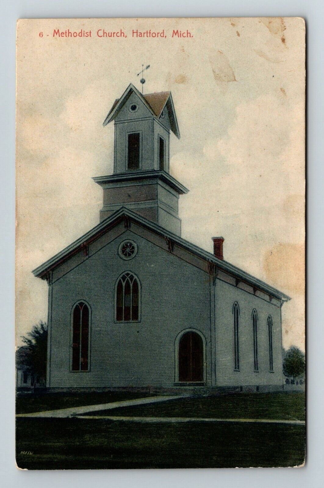 Hartford MI-Michigan, Methodist Church Vintage Souvenir Postcard