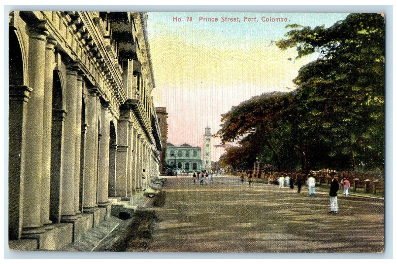 c1910 Prince Street Fort Colombo Ceylon/Sri Lanka Unposted Antique Postcard