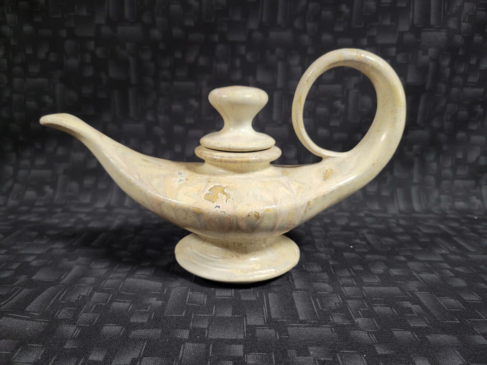 1970's Vintage Bill & Judy Mohl Studio Art Pottery Genie Oil Lamp - Never Used