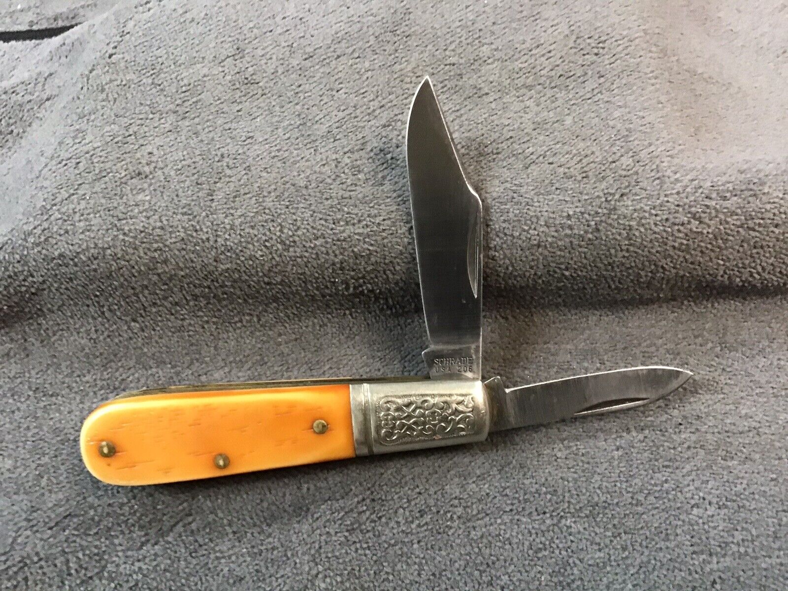 Vintage Schrade USA 206 Barlow 2 blade Knife