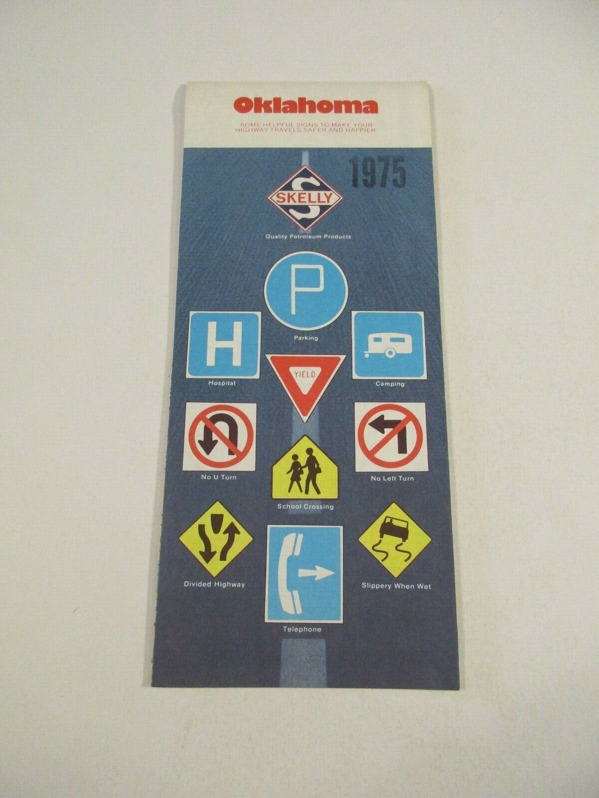Vintage 1975 Skelly Oklahoma Oil Gas Service Station Travel Road Map~Box Y3
