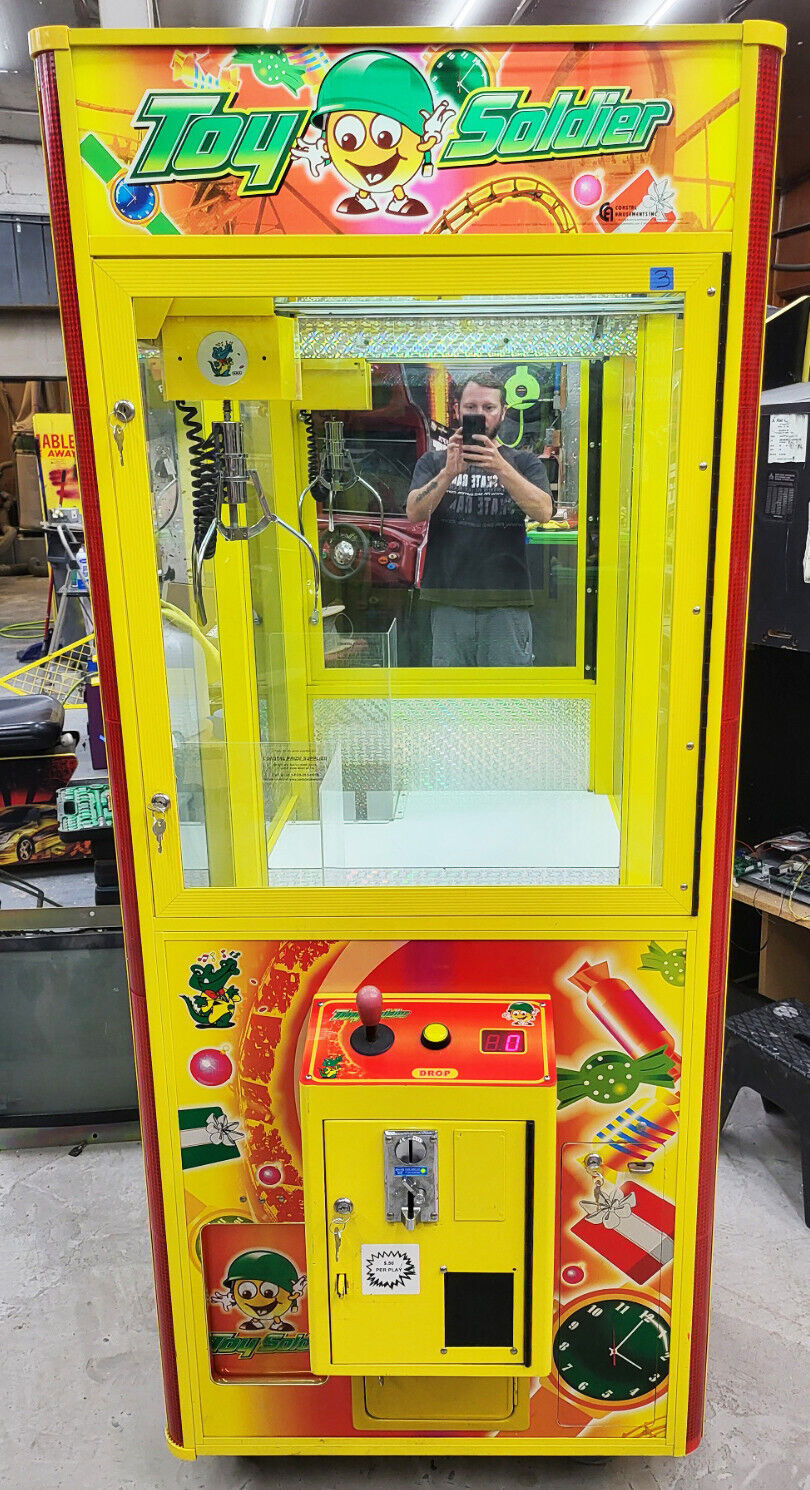 TOY SOLDIER Claw Crane Plush Stuffed Animal Prize Redemption Arcade Machine #3