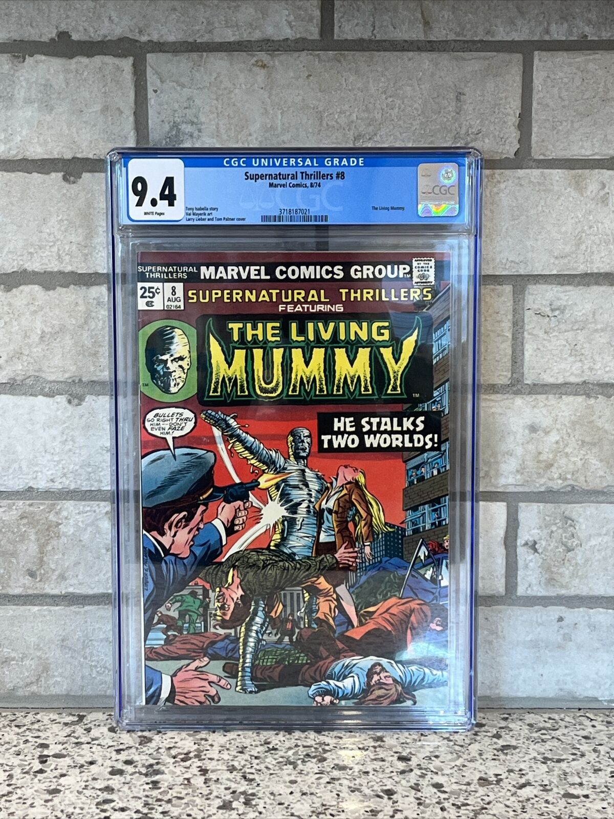 SUPERNATURAL THRILLERS #8 CGC 9.4 WHITE PAGES LIVING MUMMY MARVEL COMICS 8/74