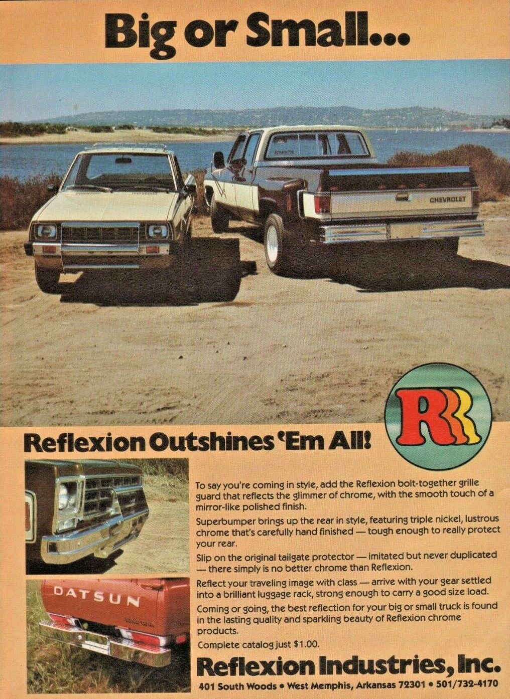 1979 Reflexion Chrome Bolt-Together Grille Guard West Memphis AR - Vintage Ad