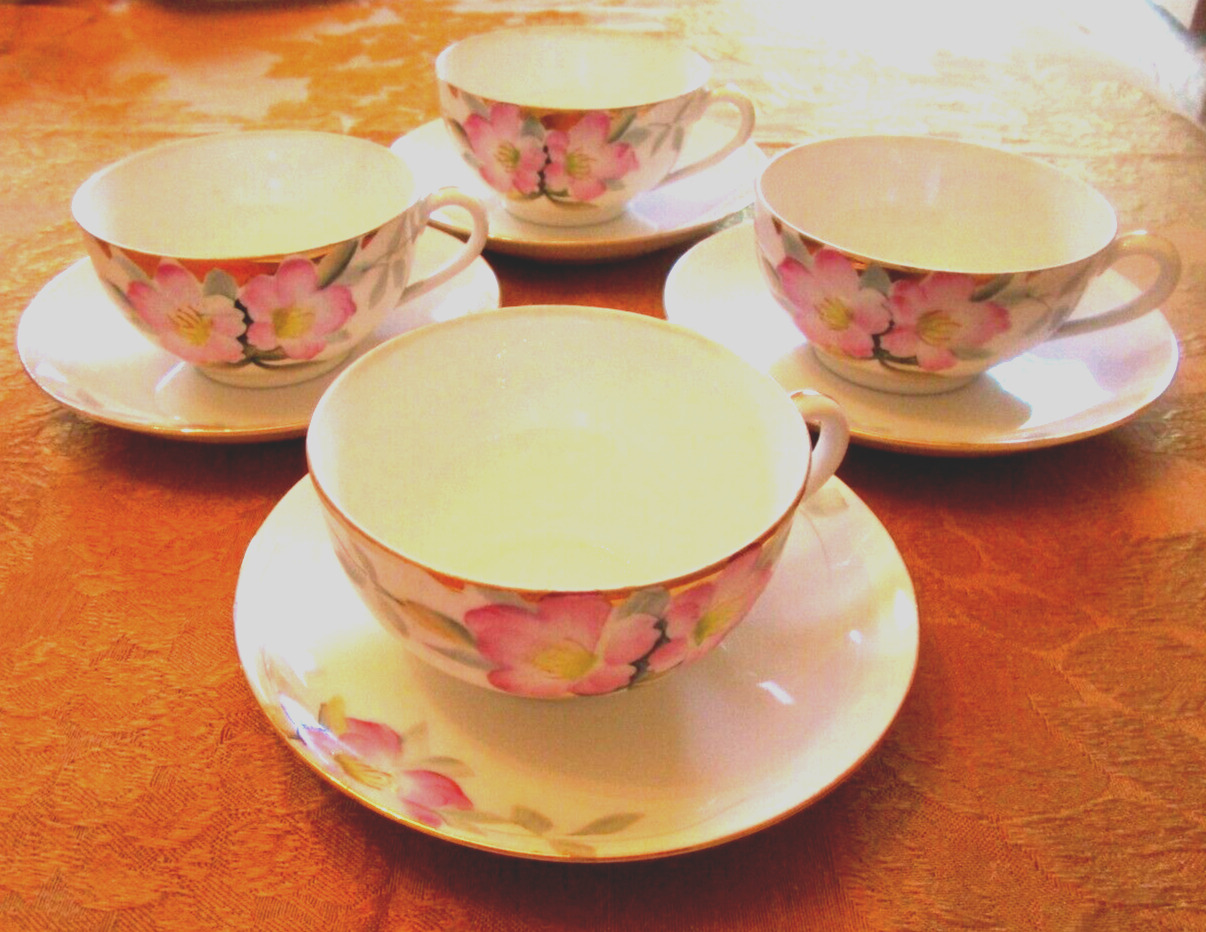 Noritake Pink Azalea China Tea Cup & Saucer Antique buy 1-3 EUC