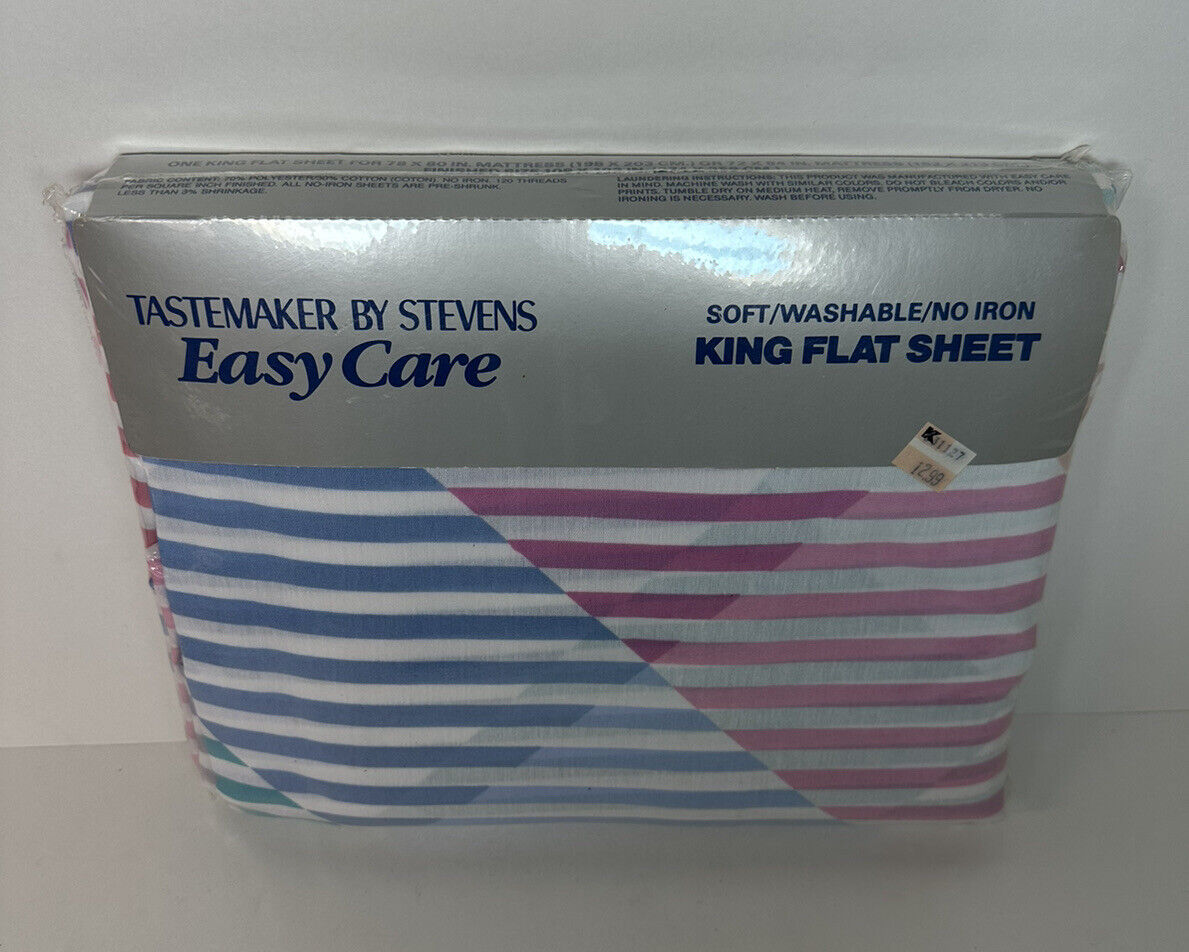 Vintage Tastemaker King Flat Sheet NEW NOS