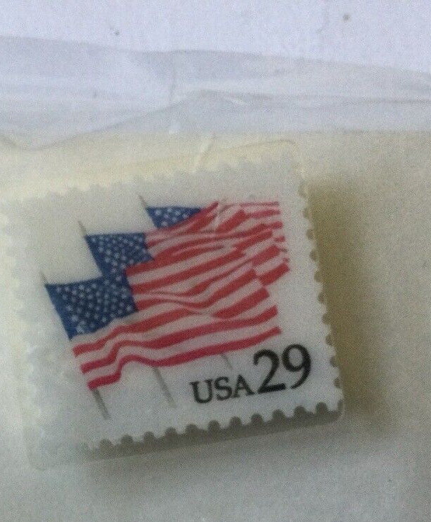 Vintage USA 29 cent flags USPS stamp lapel/hat pin