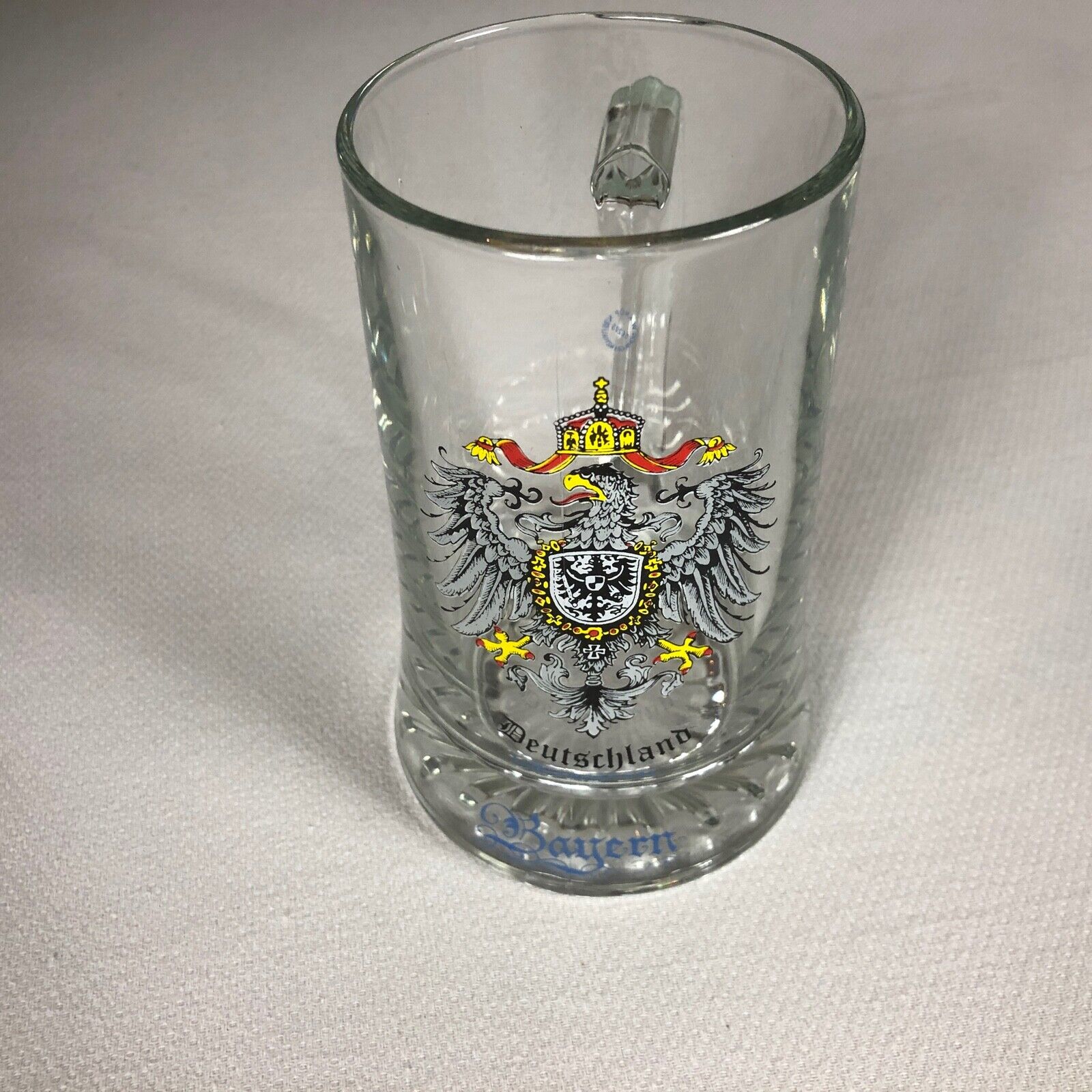 Deutschland Bayern Glass Stein Beer Mug Heavy Germany Drink Crest Seal Dad Gift