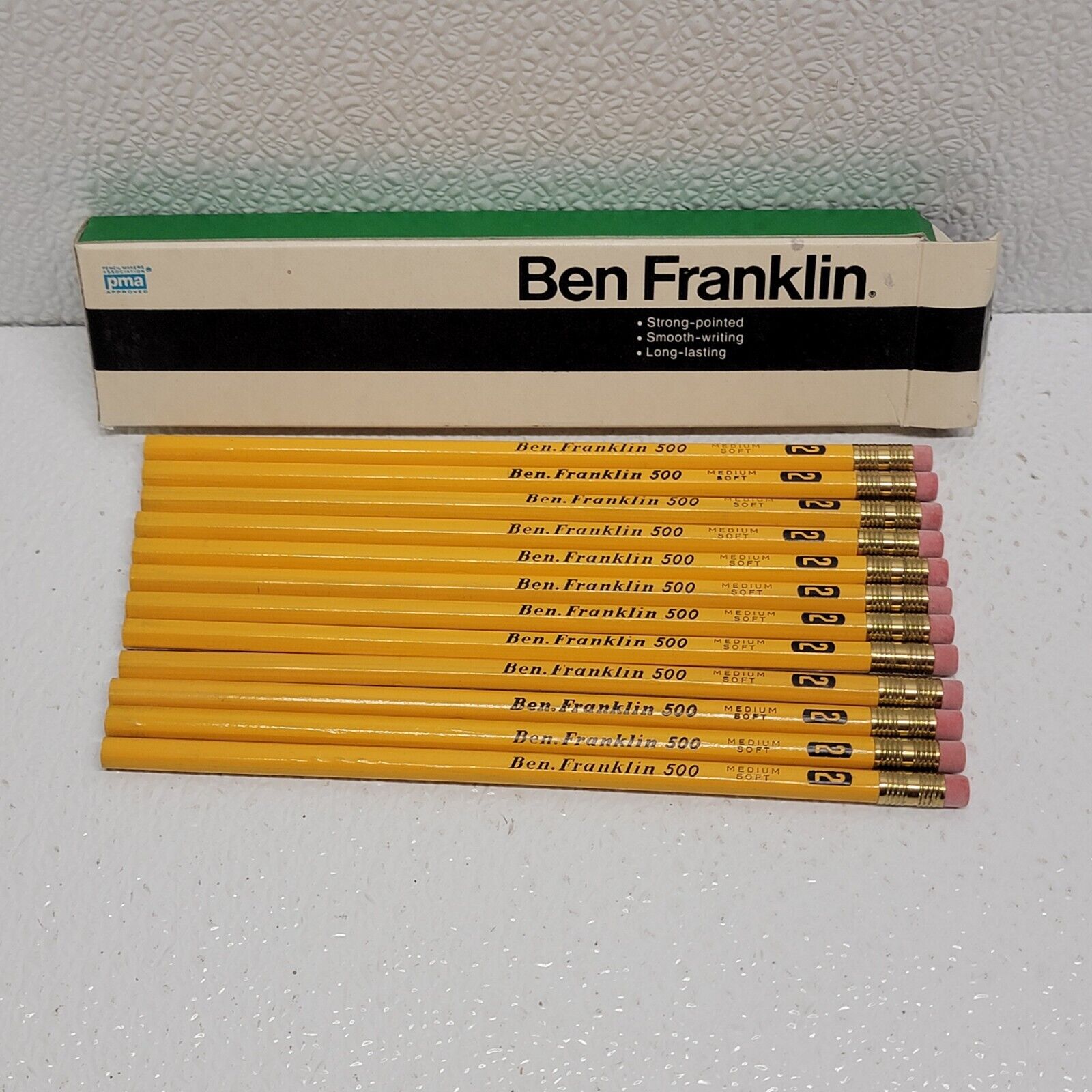 Vintage Blaisdell Ben Franklin 500 Dozen Pencils 12 No. 2 (#2) Medium Soft