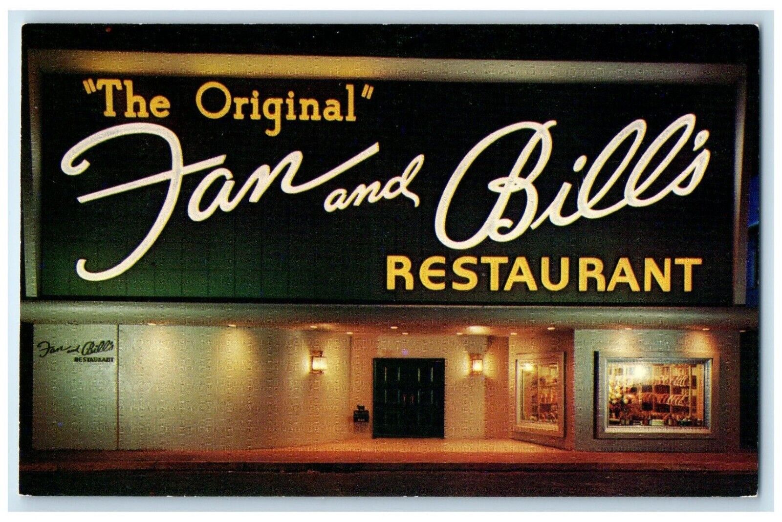 c1960 Fan Bill's Famous Plank Steak House Miami Beach Florida Vintage Postcard