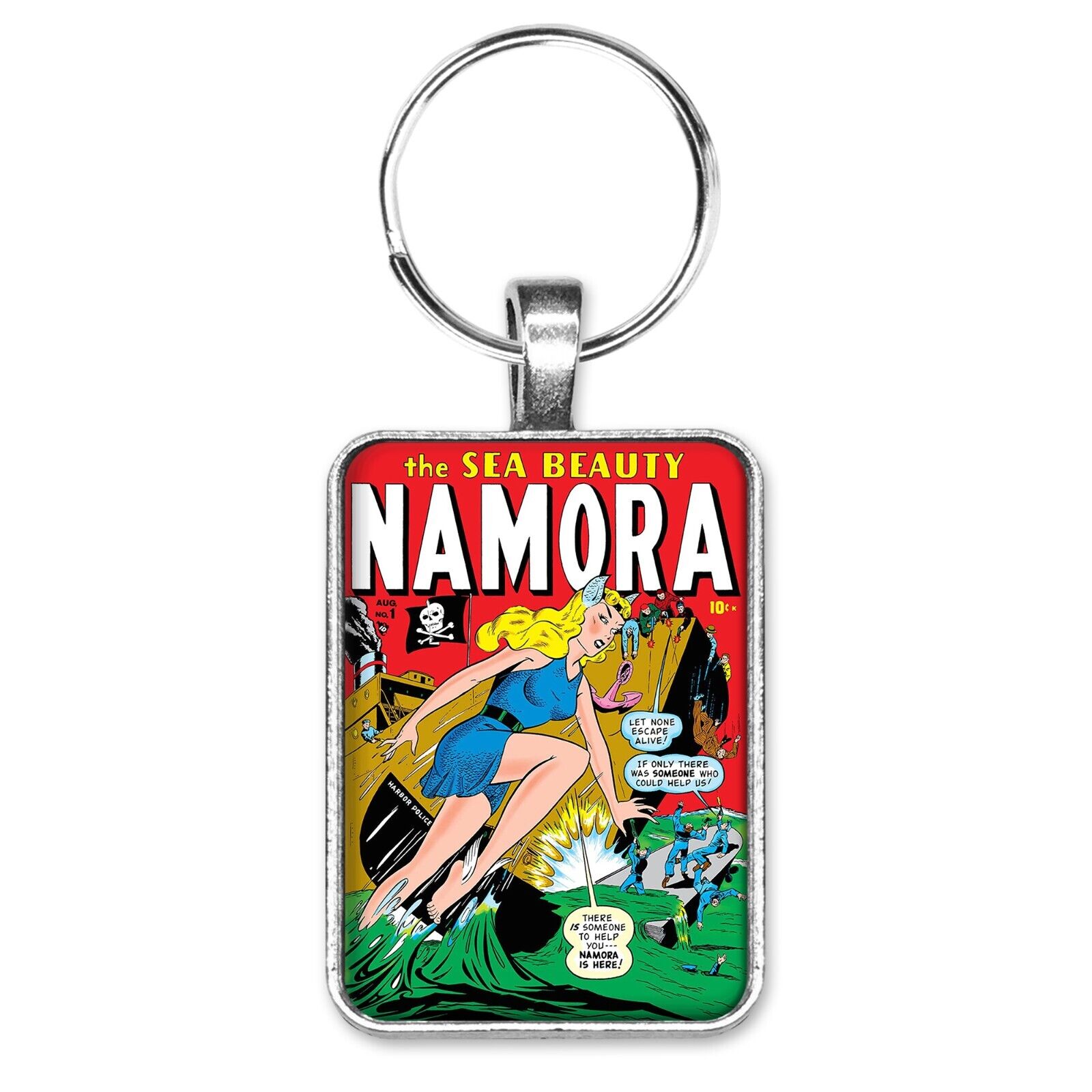Namora the Sea Beauty #1 Cover Key Ring or Necklace Classic Comic Book Jewelry