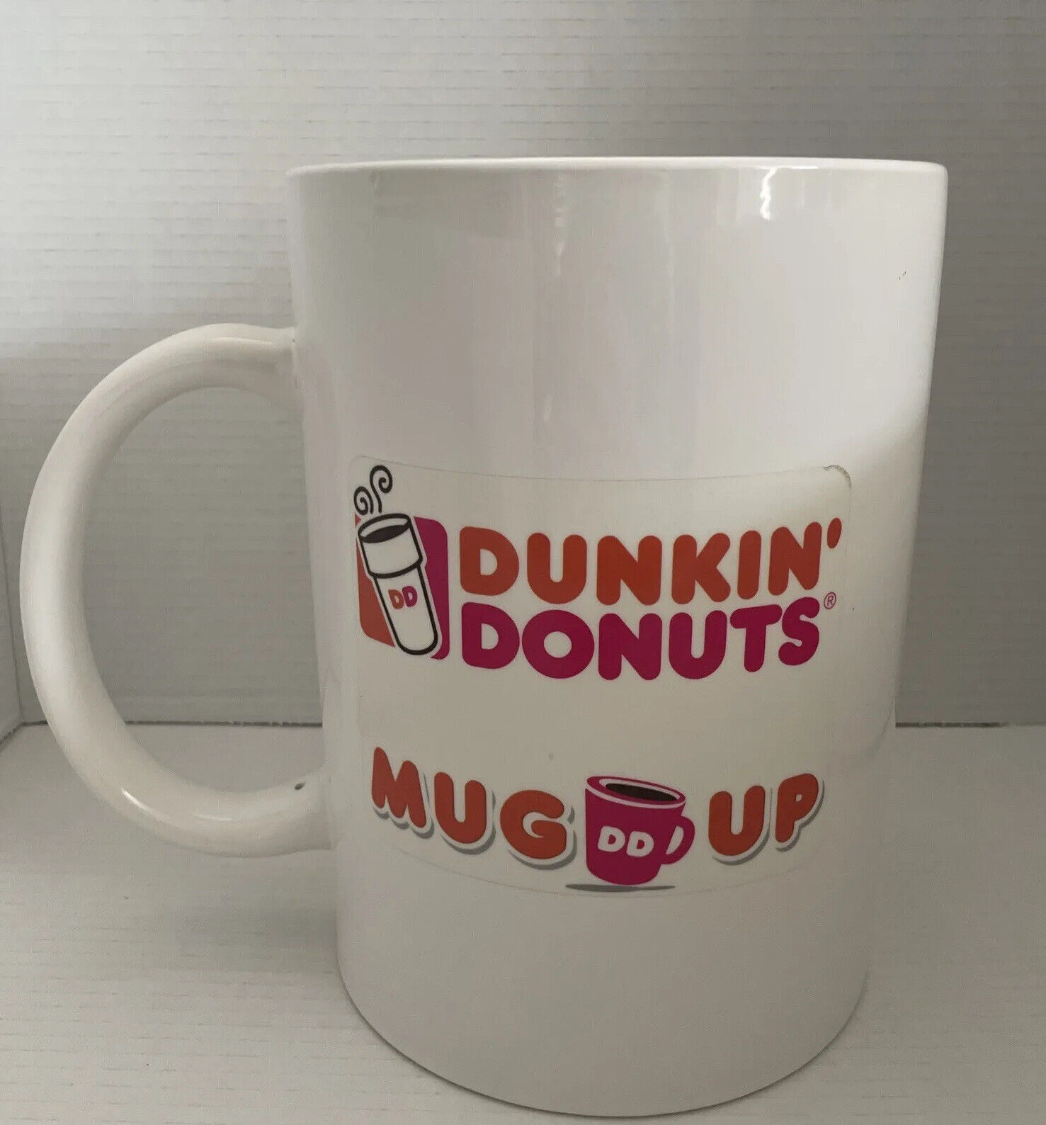 Vintage Dunkin Donuts Mug Up Extra Large Store Display Ceramic Mug 9.75” Tall