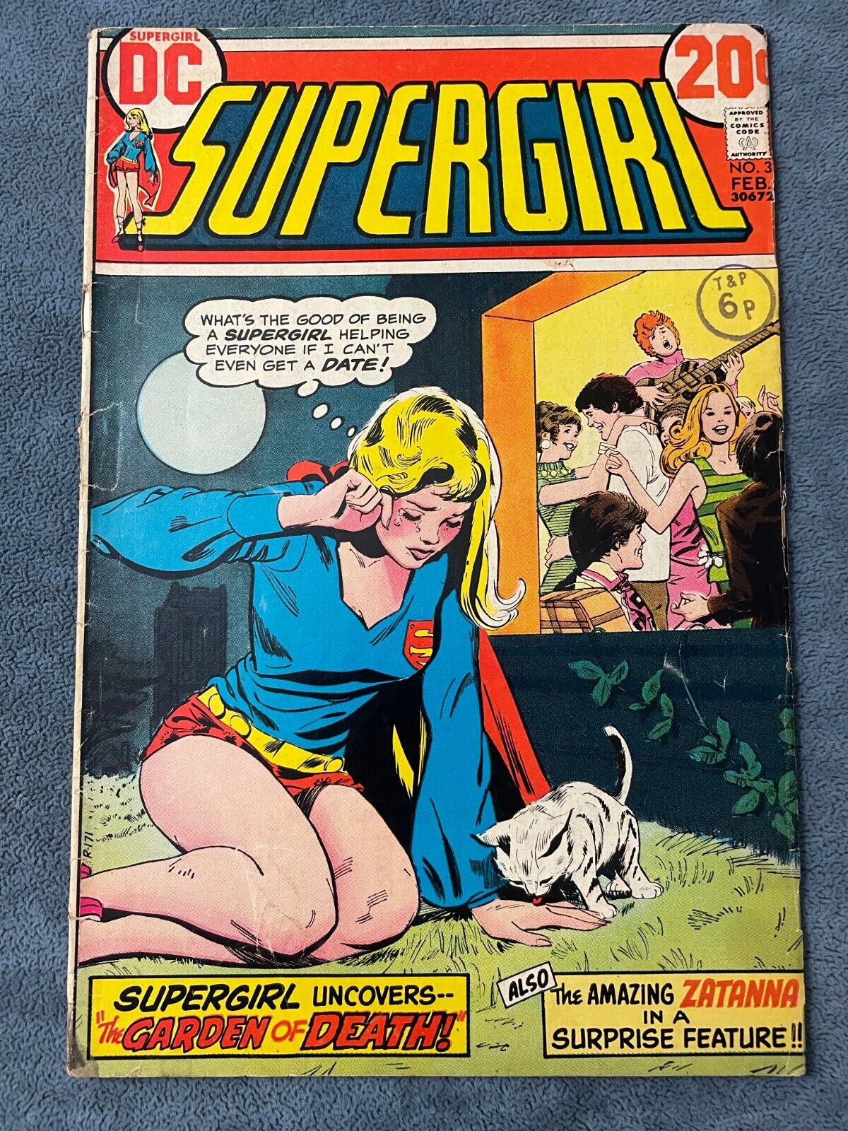 Supergirl #3 1973 DC Comics Book Zatanna Cary Bates Bob Oksner Cover Low Grade