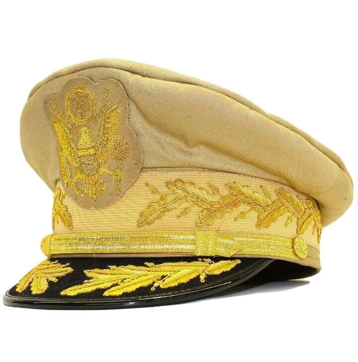 US General Douglas MacArthur\'s Uniform Khaki Hat All SIZE Reproduction CAP