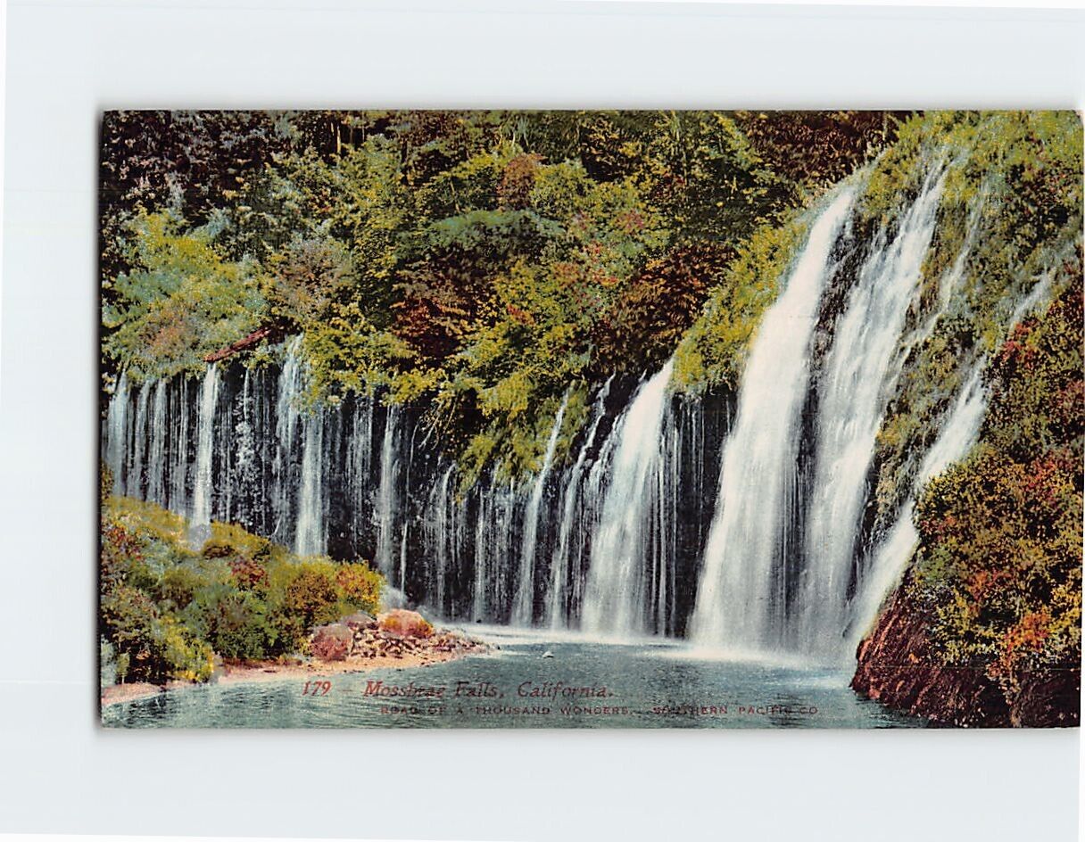 Postcard Mossbrae Falls California USA North America