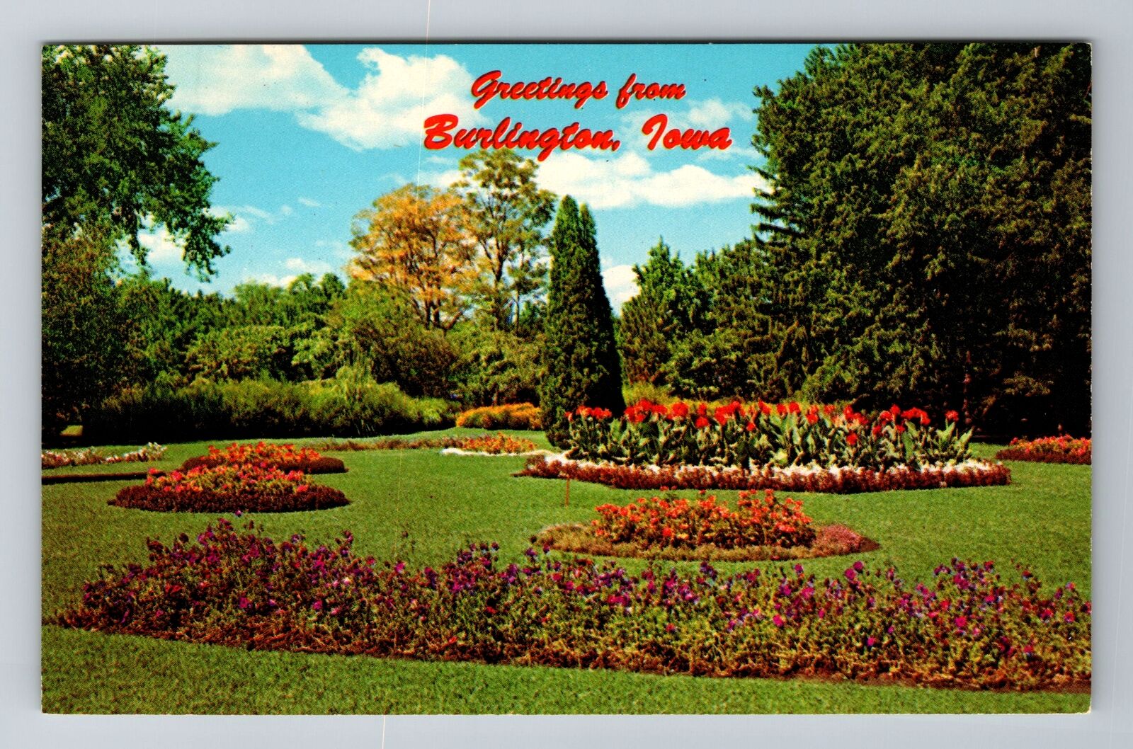 Burlington IA-Iowa, Beautiful Crapo Park, Antique, Vintage Souvenir Postcard