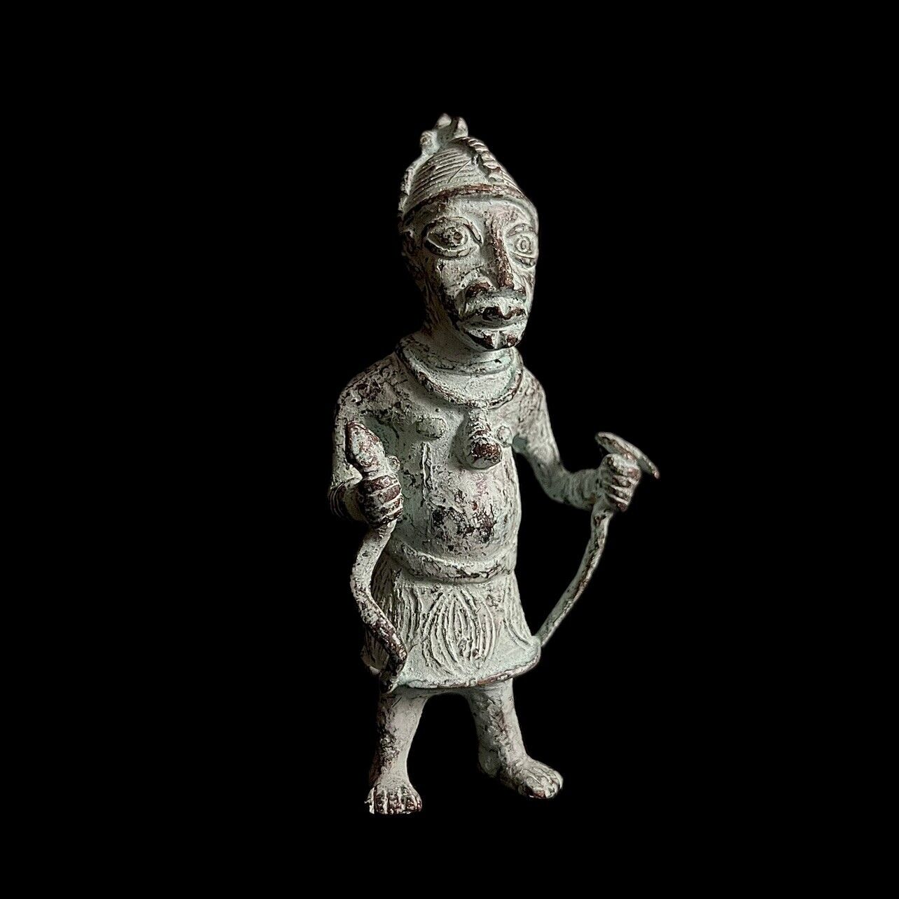 African Cultures brass figurine folk art sculpture african wax Home Décor -G1541