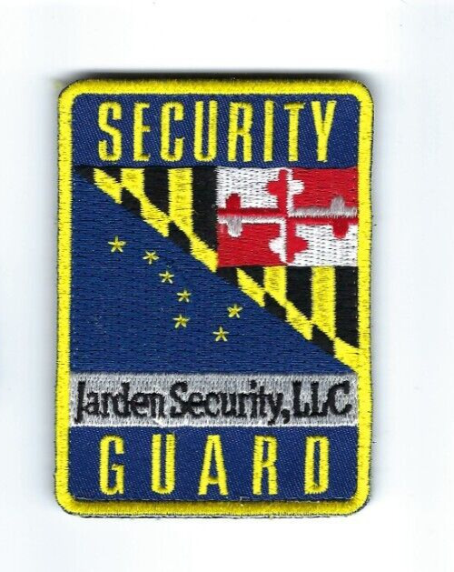 Jarden Security LLC in Cascade, MD Maryland Security Guard patch - NEW *VELCR0*