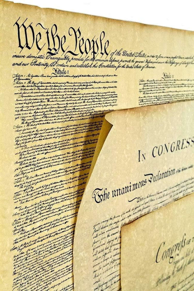 Three Documents of Freedom Constitution, Declaration of Independence, Bill of Ri