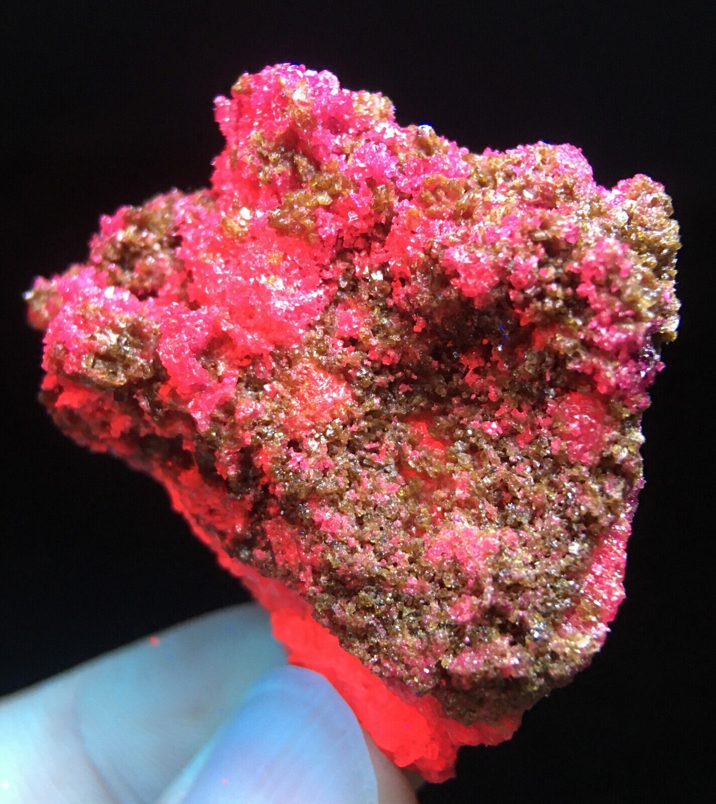 27g  African Honeycomb Ruby   Fluorescent superRed mineral specimen  pA8