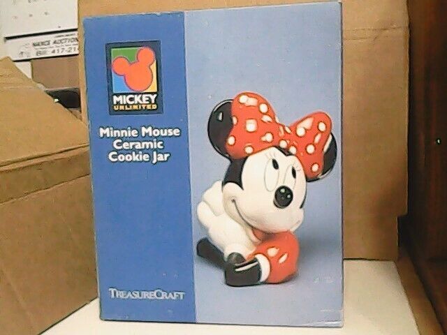 Vintage 1990s Minnie Mouse Disney Treasure Craft Unlimited Ceramic Cookie Jar